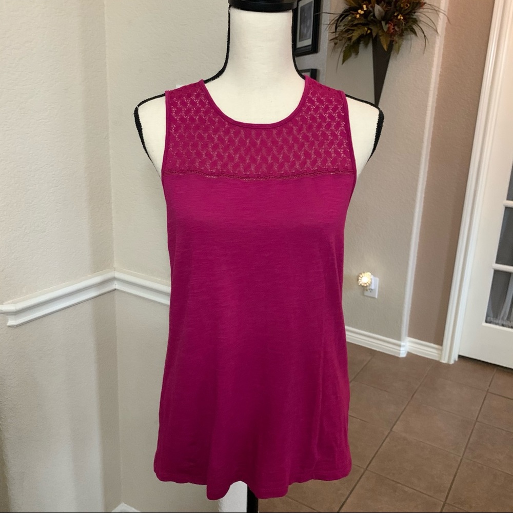 Banana Republic pink raspberry tank  top Size M